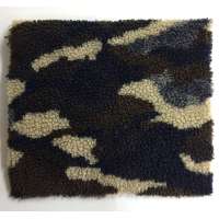 100% polyester printed jacquard camouflage color sherpa lamb fur fleece fabric